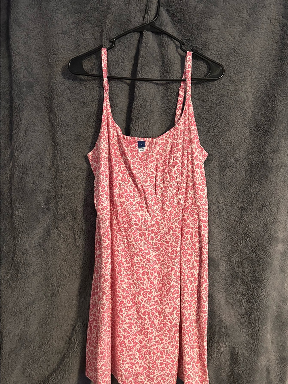 Pink Floral Spaghetti-Strap Summer Dress